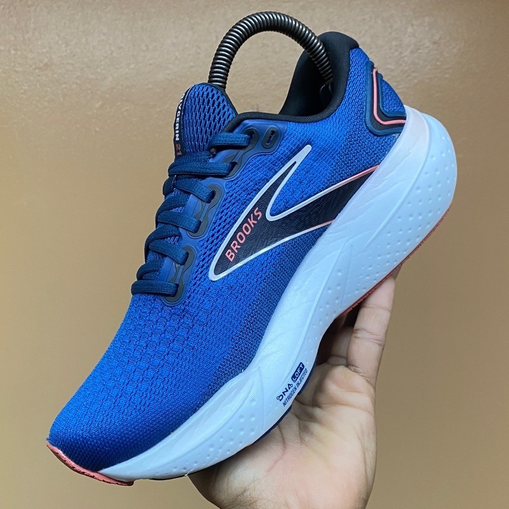 Brooks Glycerin 21 Women’s Running Sneakers “Blue/Icy Pink/Rose” Size 7.5 Wide - Picture 9 of 17